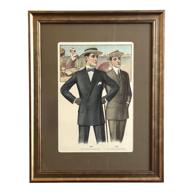 1913 Mens Fashion Print For Sale