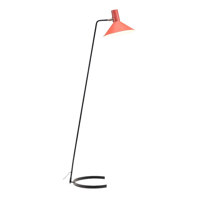 Model 8025 Floor Lamp by J.J.M. Hoogervorst for Anvia, Netherlands, 1957 For Sale
