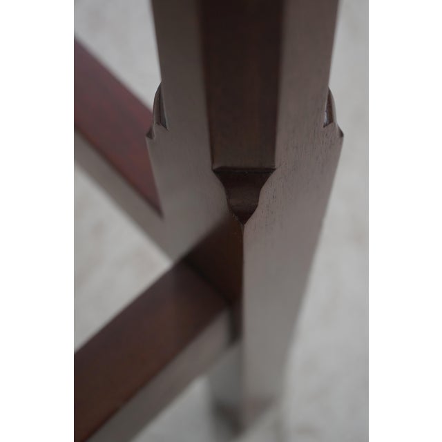 Wood Pair Berwyn Cabinetmaker Bench Made Mahogany Twin Beds For Sale - Image 7 of 12