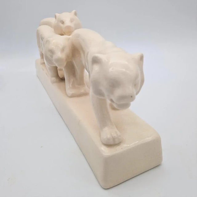 Large Art Deco Lion Figurine, 1930s For Sale - Image 3 of 8