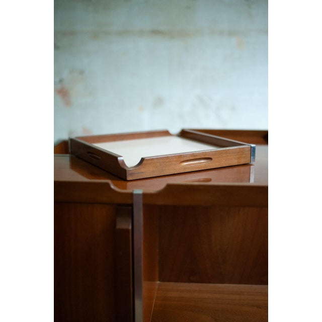 Brown Modular Low Table by Bernini 1960s For Sale - Image 8 of 17