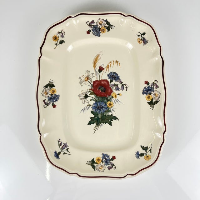 Ceramic 20th Century Rectangular Dish Agreste from Sarreguemines, 1940s For Sale - Image 7 of 10