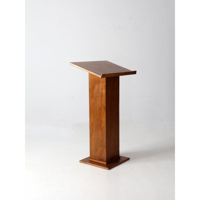 Brown Vintage Wooden Lectern For Sale - Image 8 of 10