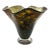 A gorgeous multicolored hand-blown ruffled handkerchief vase. The vase stands 5 1/2 inches tall, is 6 1/2 inches wide, and...