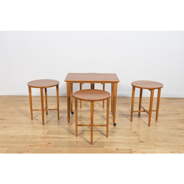 Mid-Century Modern Danish Nesting Tables by Poul Hundevad for Novy Domov, Czechoslovakia, 1960s, Set of 5 For Sale - Image 16 of 18