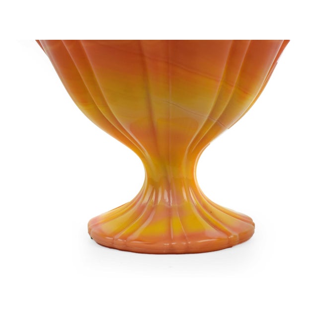 Mid 20th Century Modern Orange Bittersweet Pedestal Compote Candy Bowl Dish by l.e. Smith For Sale - Image 6 of 6