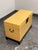 Chinese Lift-Top Yellow Leather Trunk, Vintage For Sale - Image 4 of 12