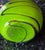 Late 20th Century Mid-Century Modern, Murano Style Lime Green and Brown Swirl Blown Art Glass Vase (Jg) For Sale - Image 5 of 7