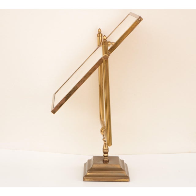 Brass Dressing Table Mirror Pivoting Mirror on Stand Chairish