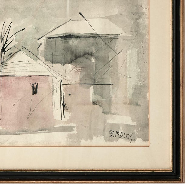 Pair of Mid Century Bermudian Watercolors by Alfred Birdsey For Sale In West Palm - Image 6 of 12