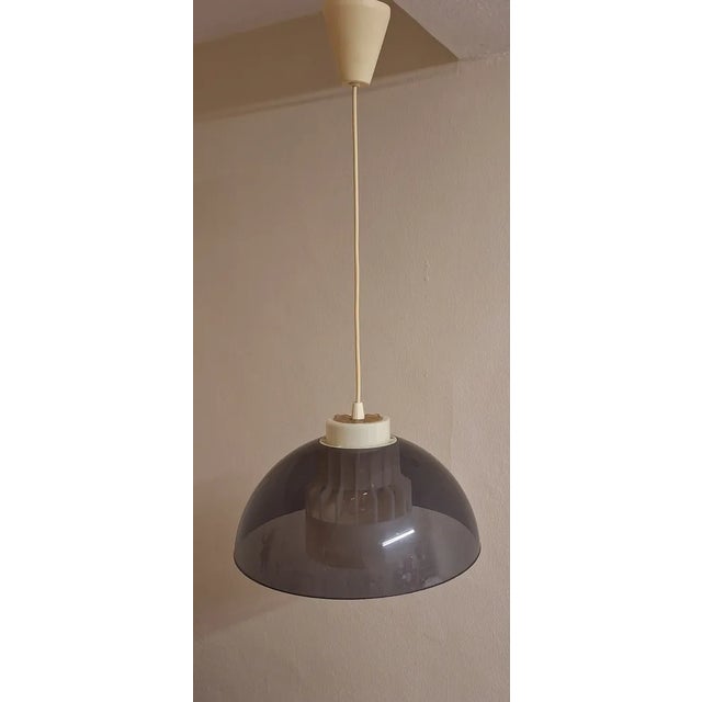 Vintage Ceiling Lamp with Double Plastic Shade, 1970s For Sale - Image 3 of 8