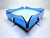 Metal Blue Cut Glass Ceiling Lamp, Veca, 1970s For Sale - Image 7 of 13