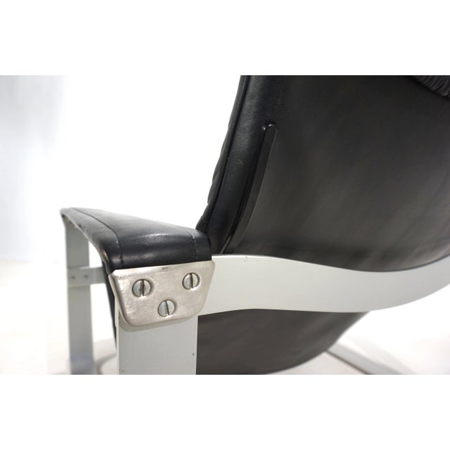 Pulkka Lounge Chair in Leather by Ilmari Lappalainen for Asko, 1960s For Sale - Image 9 of 18