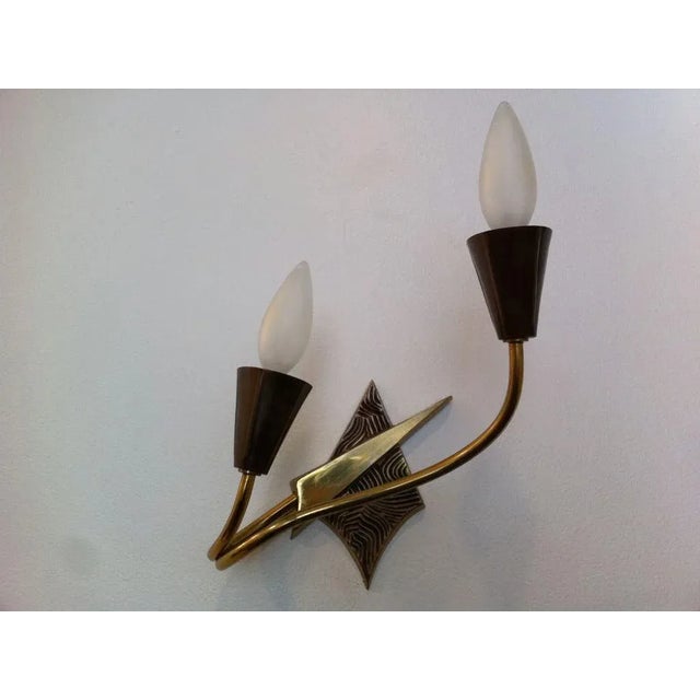 French Pair of French 1970s Appliques or Sconces For Sale - Image 3 of 11