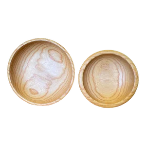 Rodger Jacobs North Carolina Craftsman Artist Turned Wood Ash Bowls - a Pair