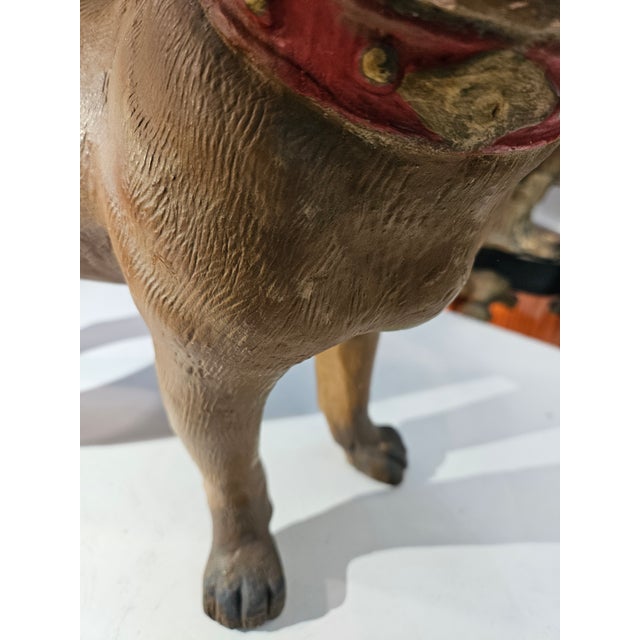 19th Century English Terra Cotta Pug Figurine With Glass Eyes For Sale - Image 4 of 7