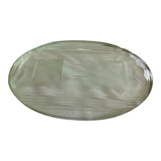 Vintage Art Deco Style Green Glass Desk Organizer Tray For Sale
