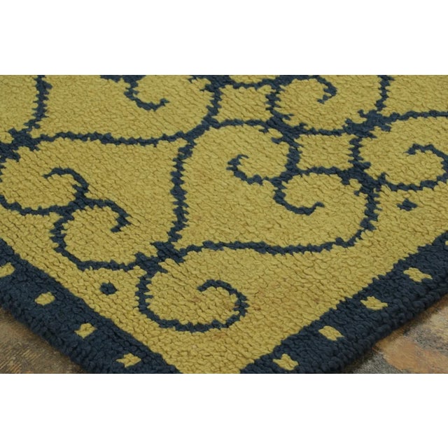 Rug & Kilim Antique Art Deco Rug in Gold With Classic Architectural Design - Rug & Kilim For Sale - Image 4 of 8