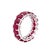 14k White Gold Natural Ruby Eternity Band, Size 6.5 For Sale - Image 4 of 9