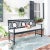 Charlie 3 Seat Bench in Dark Slate Grey & Beige For Sale In Philadelphia - Image 6 of 6