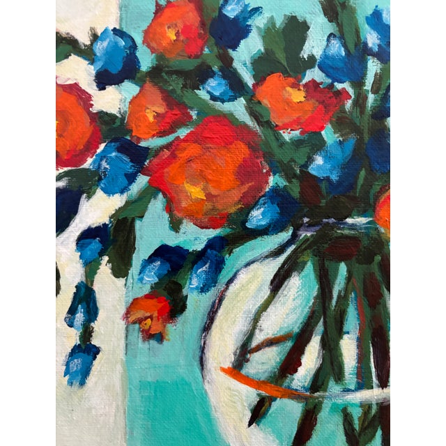 “Garden Rhythm” Original Acrylic Contemporary Expressive Floral Still Life by Linda McDonough For Sale - Image 11 of 12