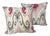 Pink & Brown Ikat Cotton Down Filled Pillows - A Pair For Sale