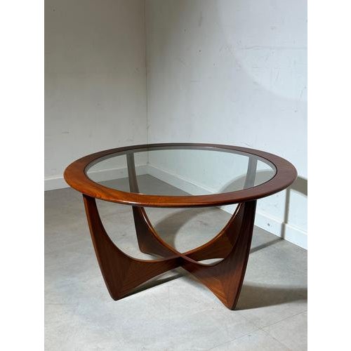 Mid-Century Modern Round Astro Coffee Table in Teak and Glass from G-Plan For Sale - Image 3 of 7