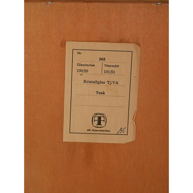 Wood Vintage Swedish Teak Mirror, 1950s For Sale - Image 7 of 9