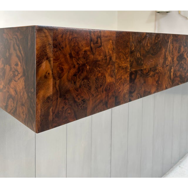 1970s Paul Evans Cityscape Executive Desk in Burl Walnut For Sale - Image 16 of 16