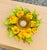 English Natural Looking Beautiful Golden Sunflower Candle Holder Silk Flower Arrangement For Sale - Image 3 of 9