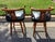 1970s Mid Century Modern Wood Cane Chairs- a Pair For Sale - Image 4 of 9