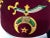 Vintage Al Malaikah Masonic Shriner Burgundy Wool Fez Hat For Sale - Image 9 of 12