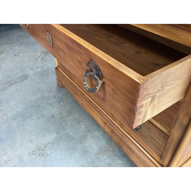 French Louis-Philippe Cherry Chest of Drawers W Marble Top For Sale - Image 4 of 9