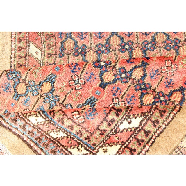 Antique Persian Malayer Runner With Soft Blue and Apricot 3'3 X 13'3 For Sale - Image 14 of 15