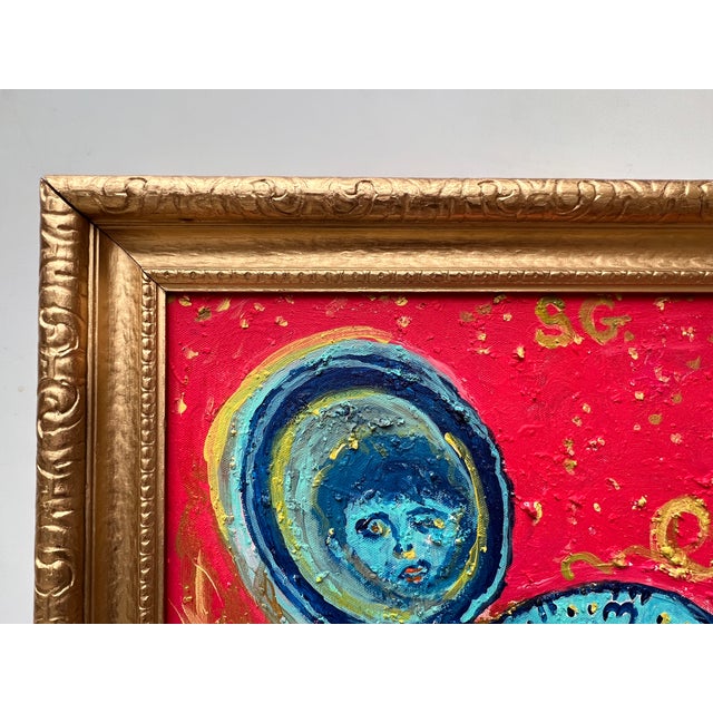 Abstract Textured Abstract Painting on Canvas by Serg Graff, "Time Loop", Coa, Framed For Sale - Image 3 of 10