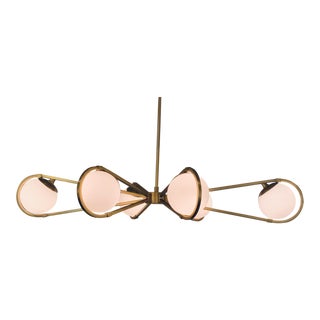 Currey & Co. Modern Brass Finished Montvale Chandelier For Sale