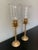 Vintage Large Brass Palm Candleholders With Hurricanes- a Pair For Sale - Image 9 of 9