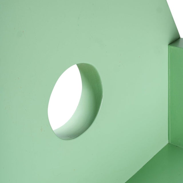 Wood Green Vescovina Chair by Lanfranco Lanfranco Benvenuti for Meccani Arredamenti, 1985 For Sale - Image 7 of 10