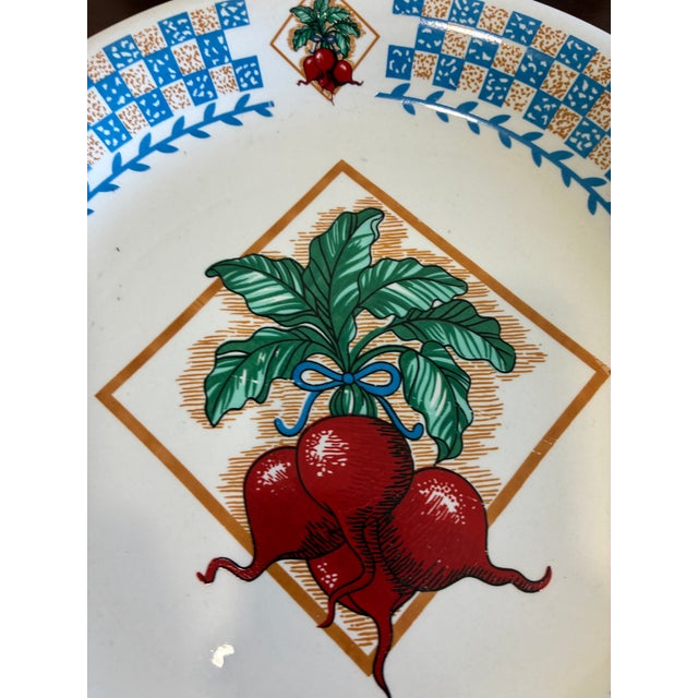 Vintage Fresh Garden Vegetable Motif Dinner Plates - Set of 4 For Sale - Image 9 of 11