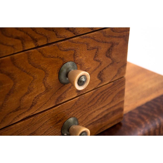 Wood Art Deco Chest of Drawers, Poland, 1950s For Sale - Image 7 of 13