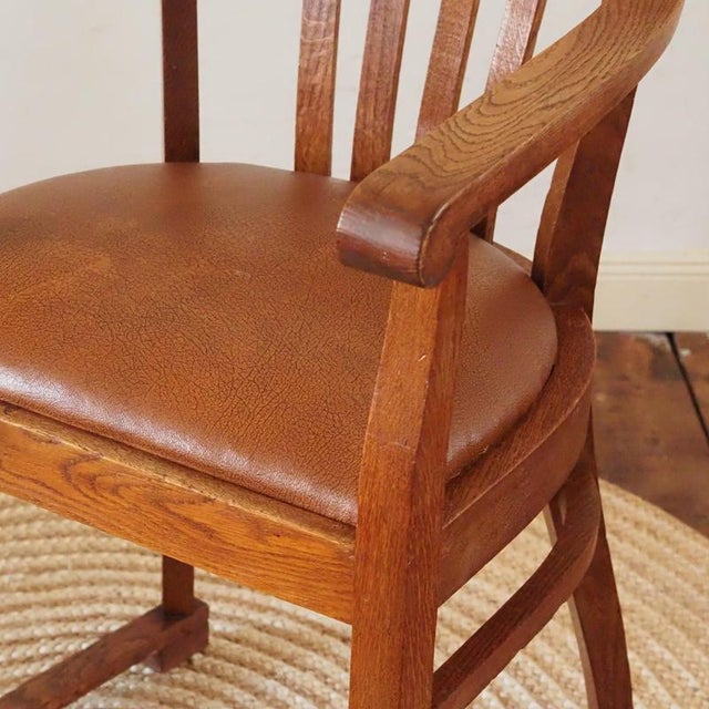 Art Deco Oak Armchair, 1925 For Sale - Image 8 of 15