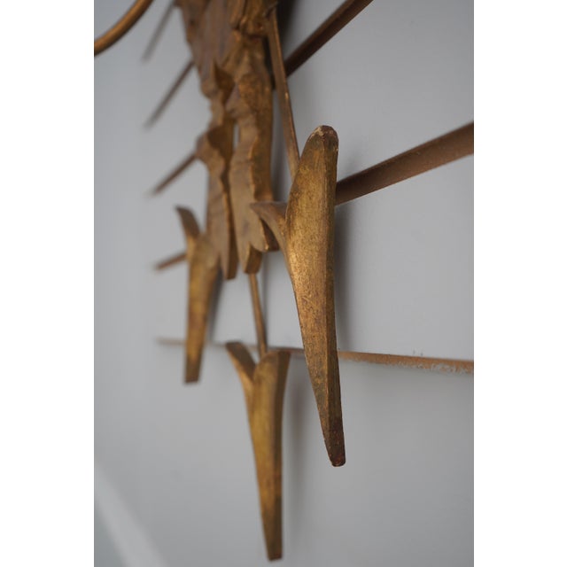 Pair Italian Gold Finish Giltwood Wall Sconces For Sale - Image 10 of 11