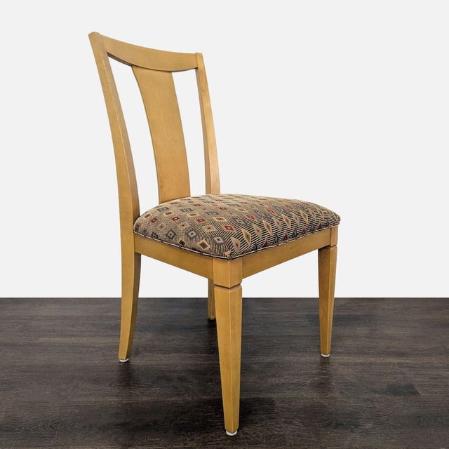 2010s Ethan Allen 7-Piece Dining Set With Light Wood Table and Upholstered Chairs For Sale - Image 5 of 8