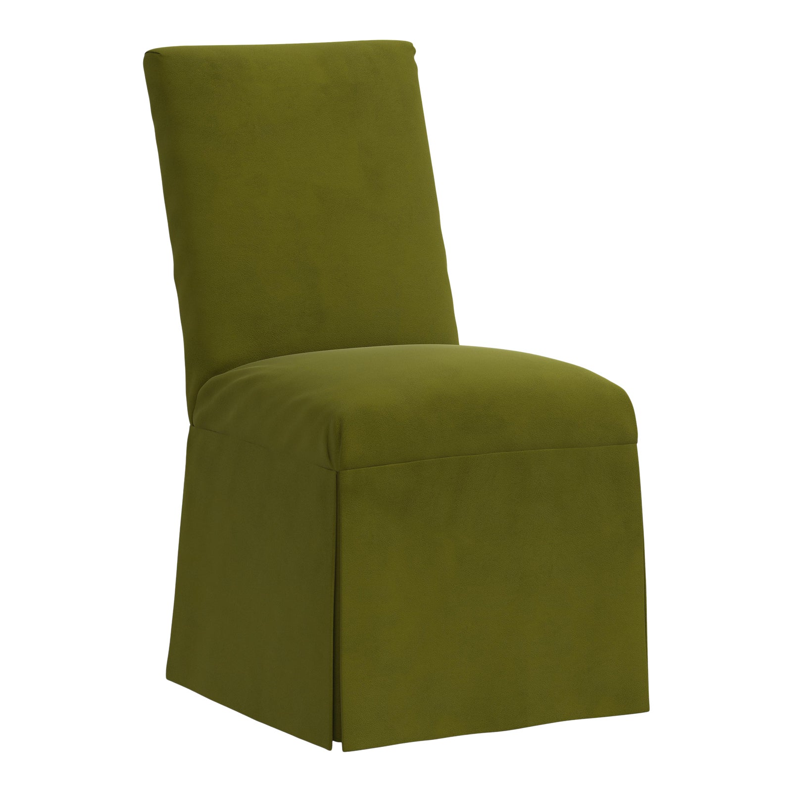 Slipcover Dining Chair in Velvet Applegreen Chairish