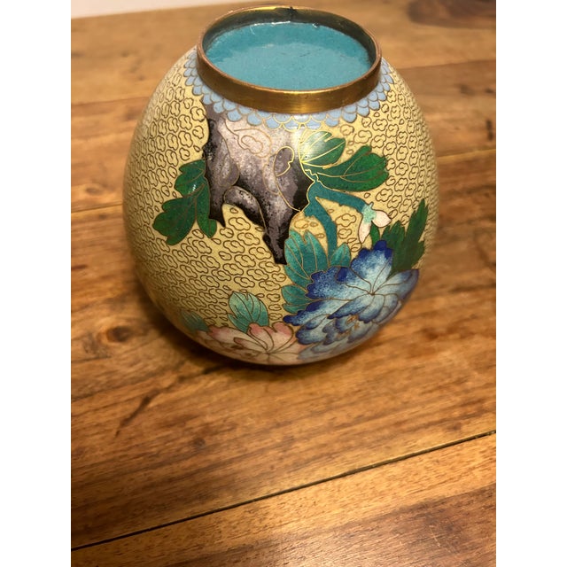 1980s Vintage Small Cloisonné Asian Ginger Jar For Sale In Sacramento - Image 6 of 10
