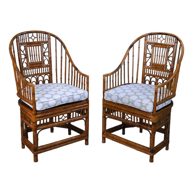 Pair of Highback Brighton Pavilion Chairs For Sale