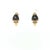 Transitional 10k Yellow Gold Trilliant Synthetic Alexandrite & Diamond Pendant and Earring Set, 3 Pieces For Sale - Image 3 of 5
