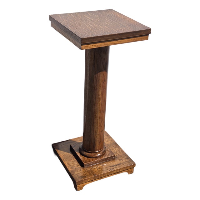 Antique 1880s Mission Arts & Crafts Pedestal Plant or Statue Stand For Sale