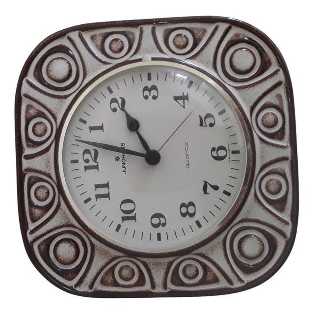 1980s Vintage German Wall Clock by Junghans, 1980s For Sale - Image 5 of 5