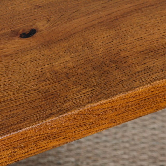 Vintage French Oak Dining Table, 1960 For Sale - Image 13 of 14